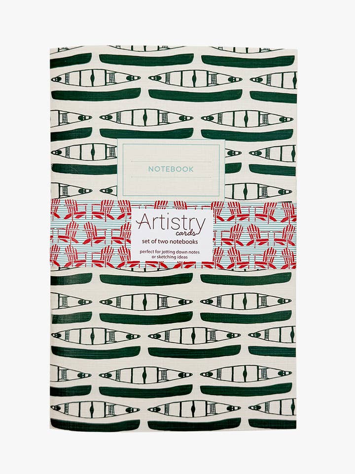 Conjunto de Cadernos Canoas & Pás | Papelaria de Aventura ao Ar Livre por atacado de Artistry Cards