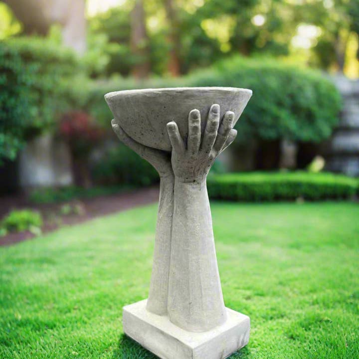 Modern Hand Bowl Concrete Planter for wholesale by Selcouth Home
