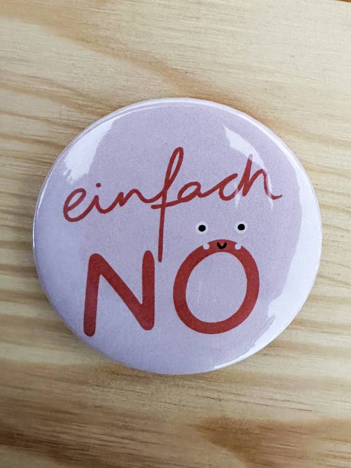 Button Pin Simple Nope for wholesale by StudioSonna