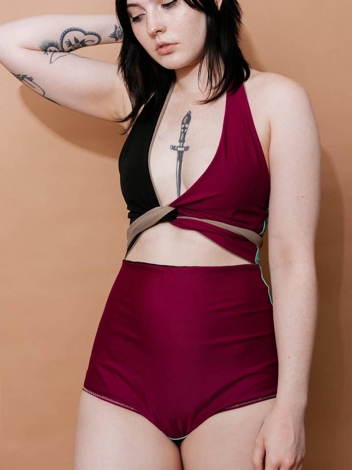 Selka Swimsuit in Zero Waste Multi-Color (OOAK Mediums) for wholesale by Altar