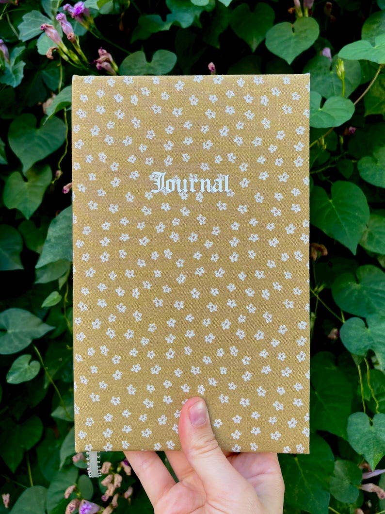 Petrichor & Co. - Wholesale Journal/Diary - Handmade Puffy Journal – Upcycled Thrifted Fabric, 100 Pages0