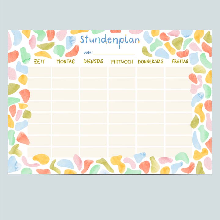 Hannahs Firlefanz - Wholesale Planner - Colorful schedule, school start, school cone, school enrollment