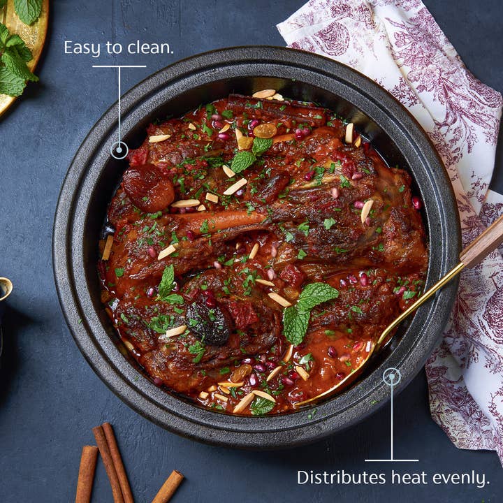 Kook - Wholesale Cooking Pot - Kook Moroccan Enameled Cast Iron Tagine, Blue, 3.3 Qt5