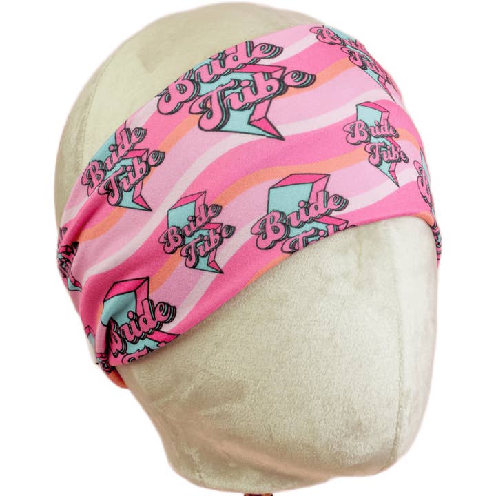 Retro Bride Tribe Stretch Headband for wholesale by The Sassy Olive Handmade Headbands