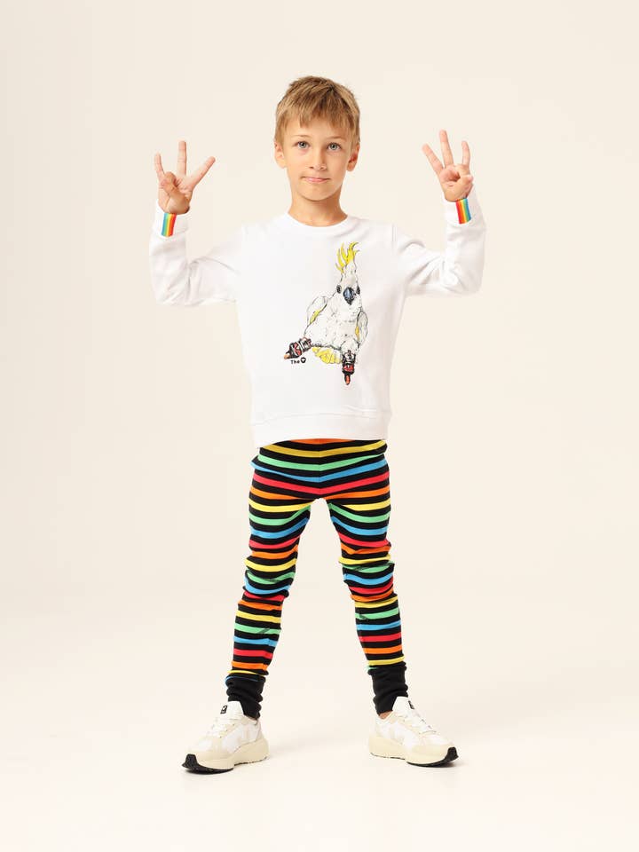 Organisk Classic Sweatshirt - Skating Cockatoo for engroshandel hos The QT (EU)