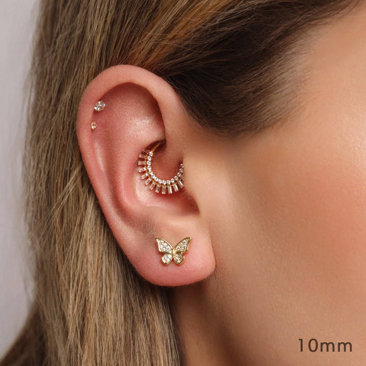 Schmuckgroßhandel - Vente Boucles d'oreille uniques - Clicker piercing deluxe en titane1
