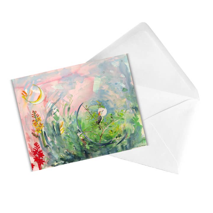 Fain House - Wholesale Everyday Greeting Card - "Red & Green" Greeting Card 5x7 w/ Envelope 1