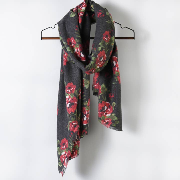 Funkyrel® Atzbranding Limited - Wholesale Scarf - Women's - Scarvii - Rose Long Scarf for Winter2