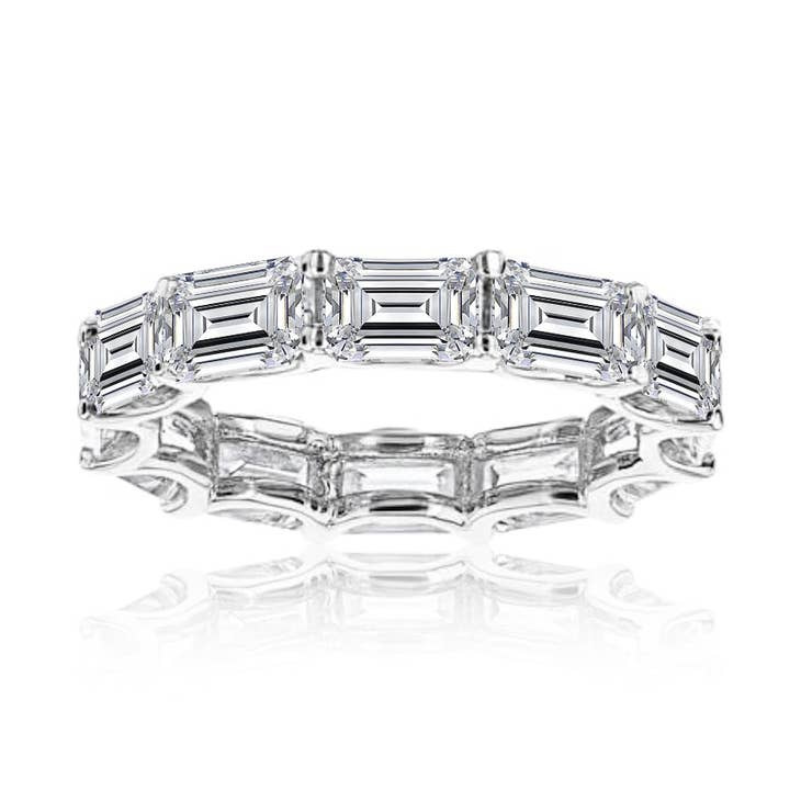 Anello Eternity Band | Taglio Smeraldo 4,5 carati per la vendita all'ingrosso da parte di Meira T