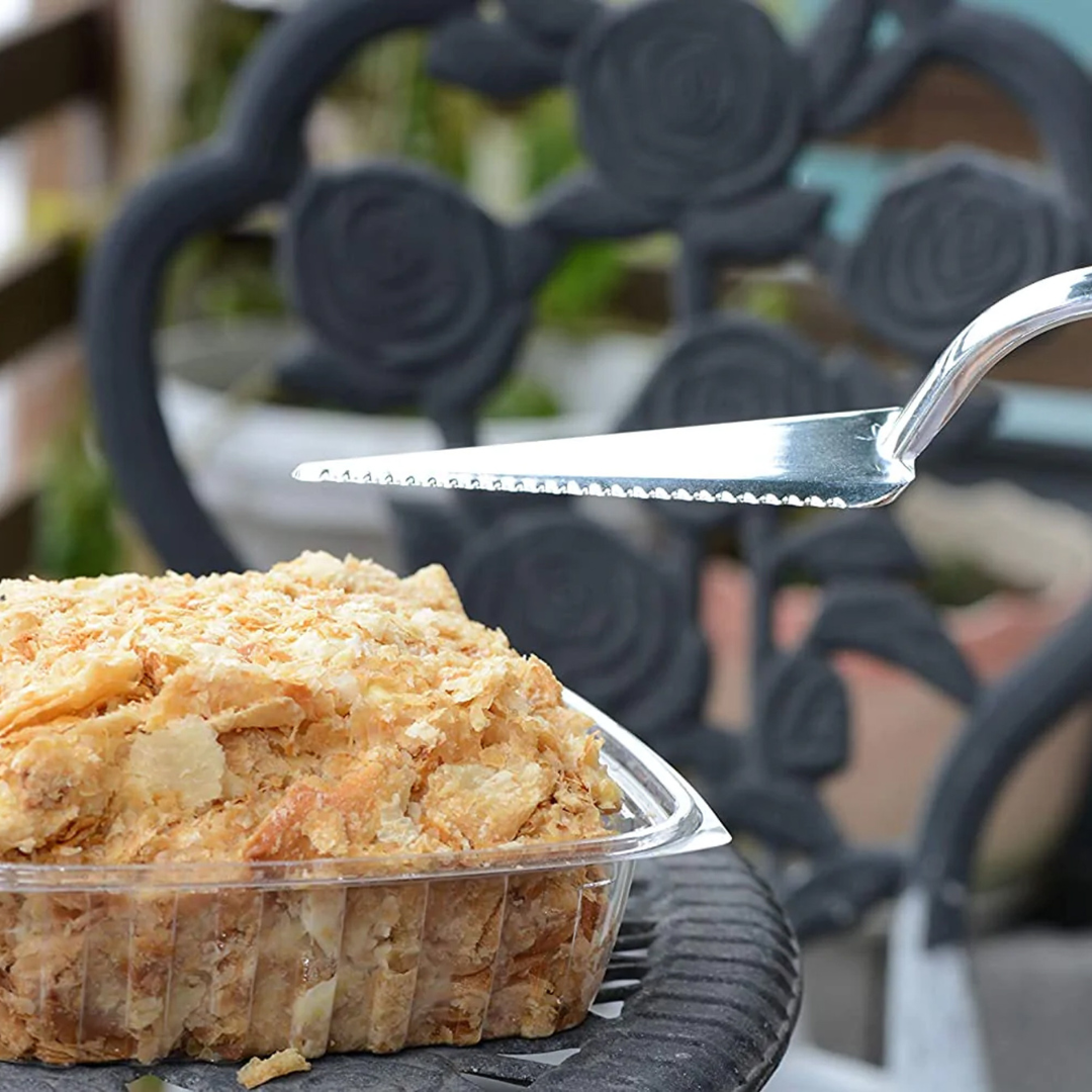 EcoQuality – wholesale Serving utensil – Silver Disposable Plastic Cake Servers Cake Lifter 10"1