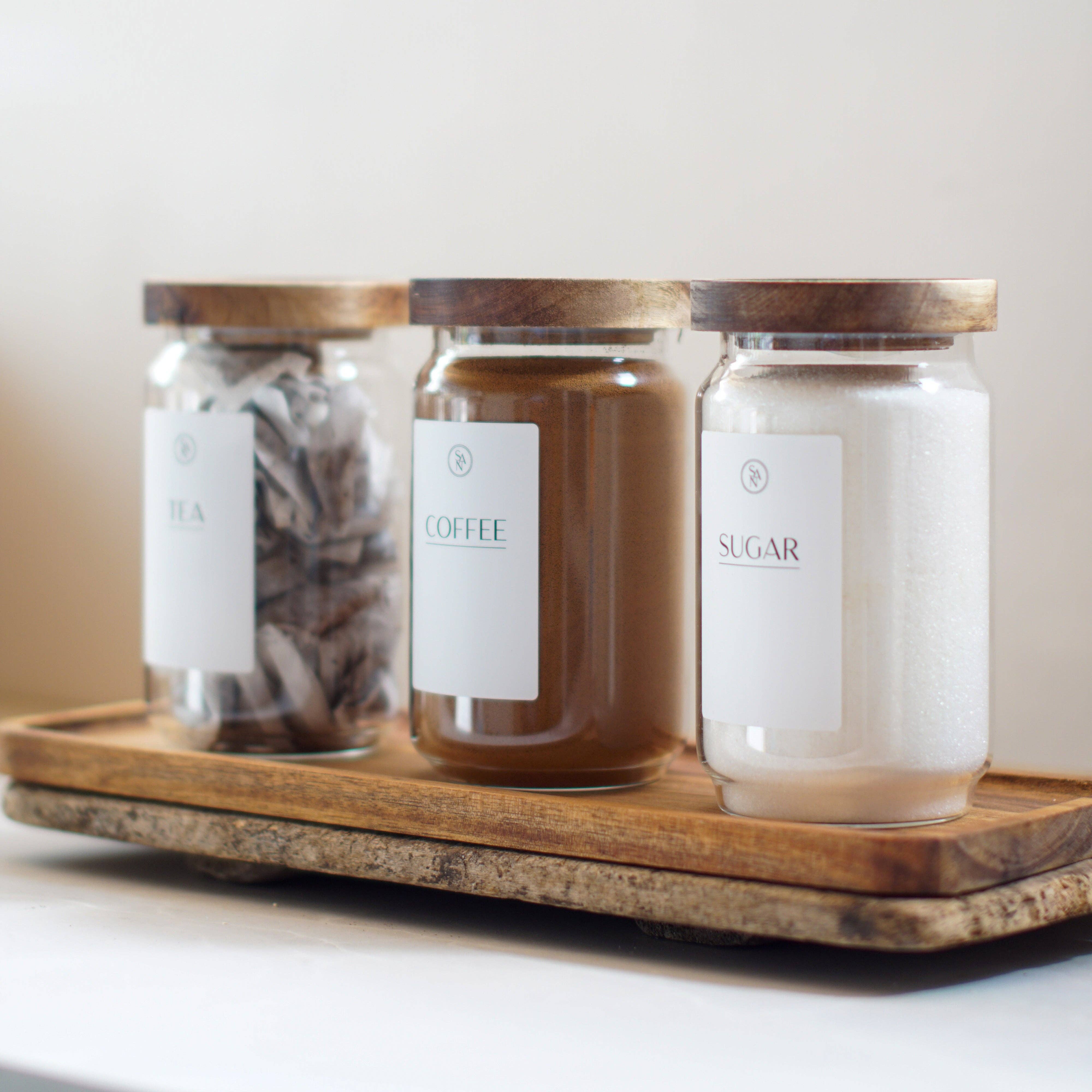 So At Nature – wholesale Canister set – Tea Coffee Sugar Canisters, 800ml Jars with Airtight Lid1
