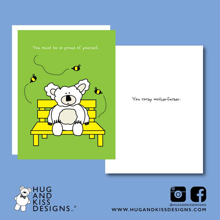 Cocky Mofo Card for wholesale by Hug and Kiss Designs Inc.