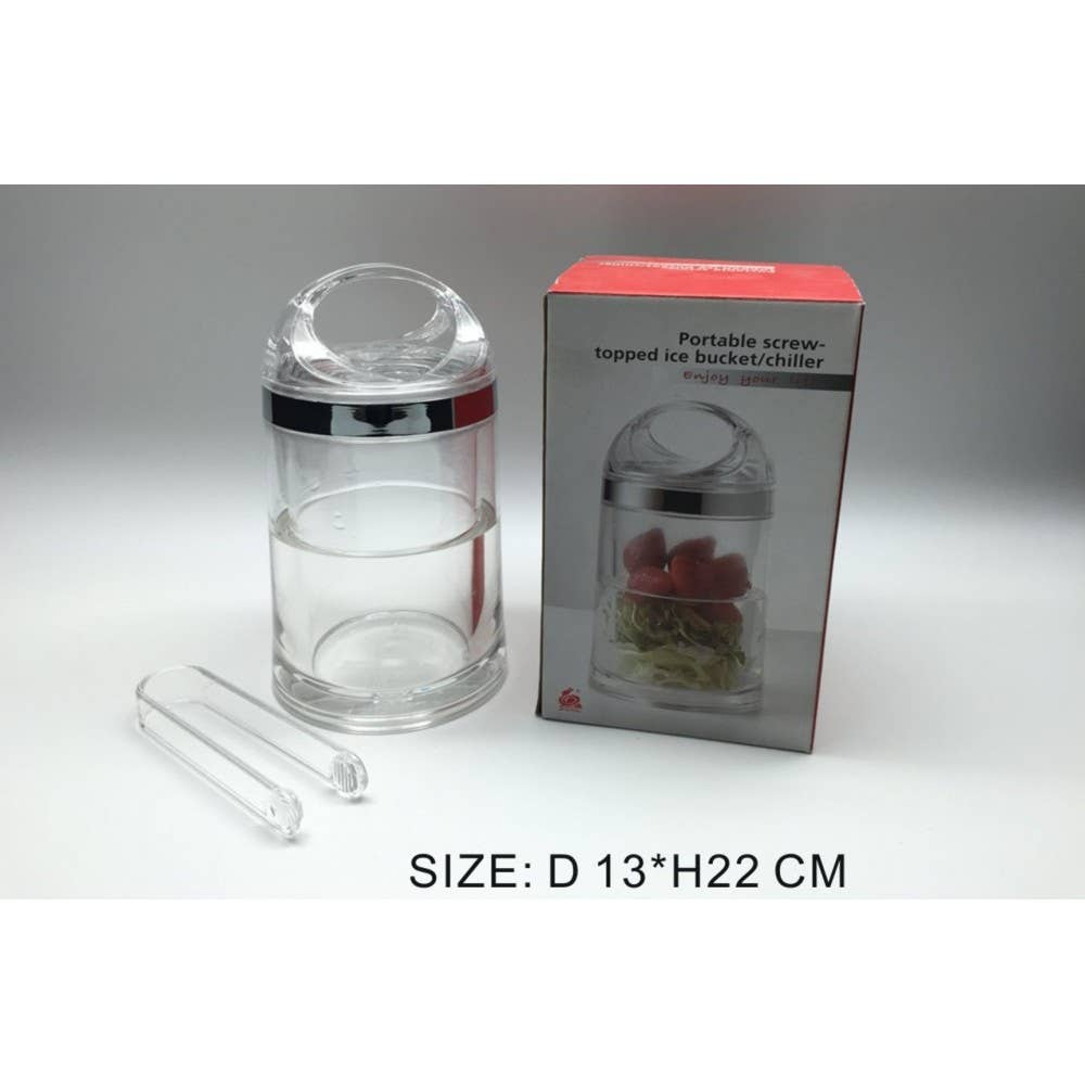 AULICA - Wholesale Party Tub - Acrylic ice bucket with tongs and lid3
