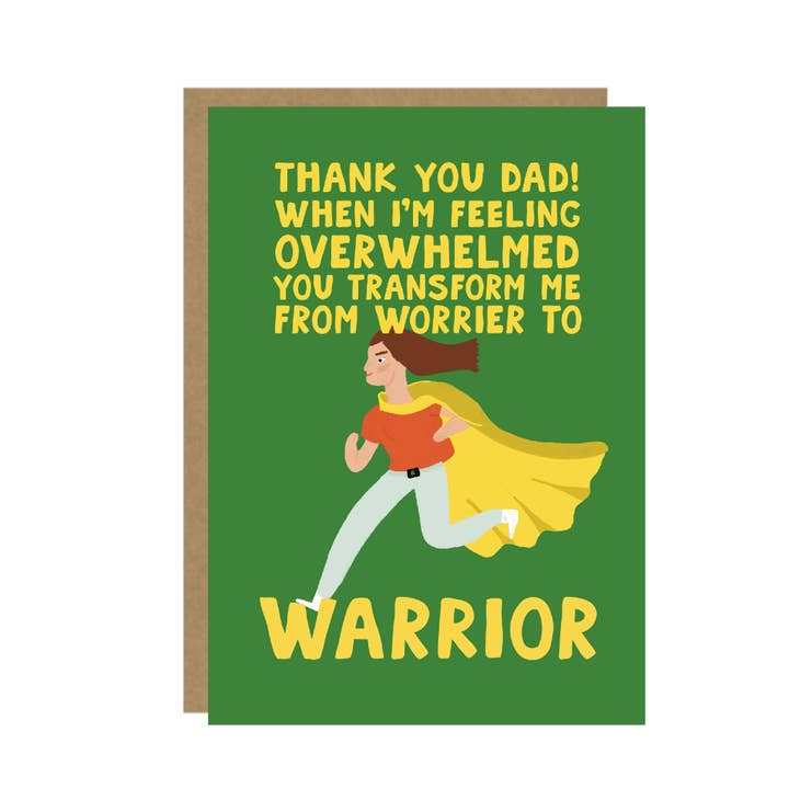 Tarjeta de Guerrero - Hija - Tarjeta Divertida para el Día del Padre - 4x6 para venta al por mayor de Pickled Prints
