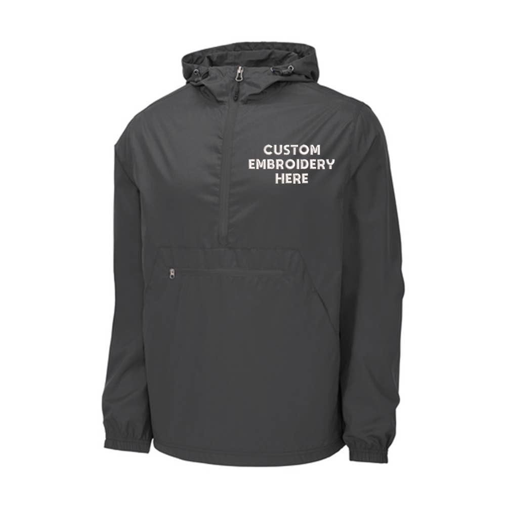 TSS Printing - Wholesale Athletic Jacket - Men's - Men's Embroidered Packable Anorak - Your Logo Embroider9
