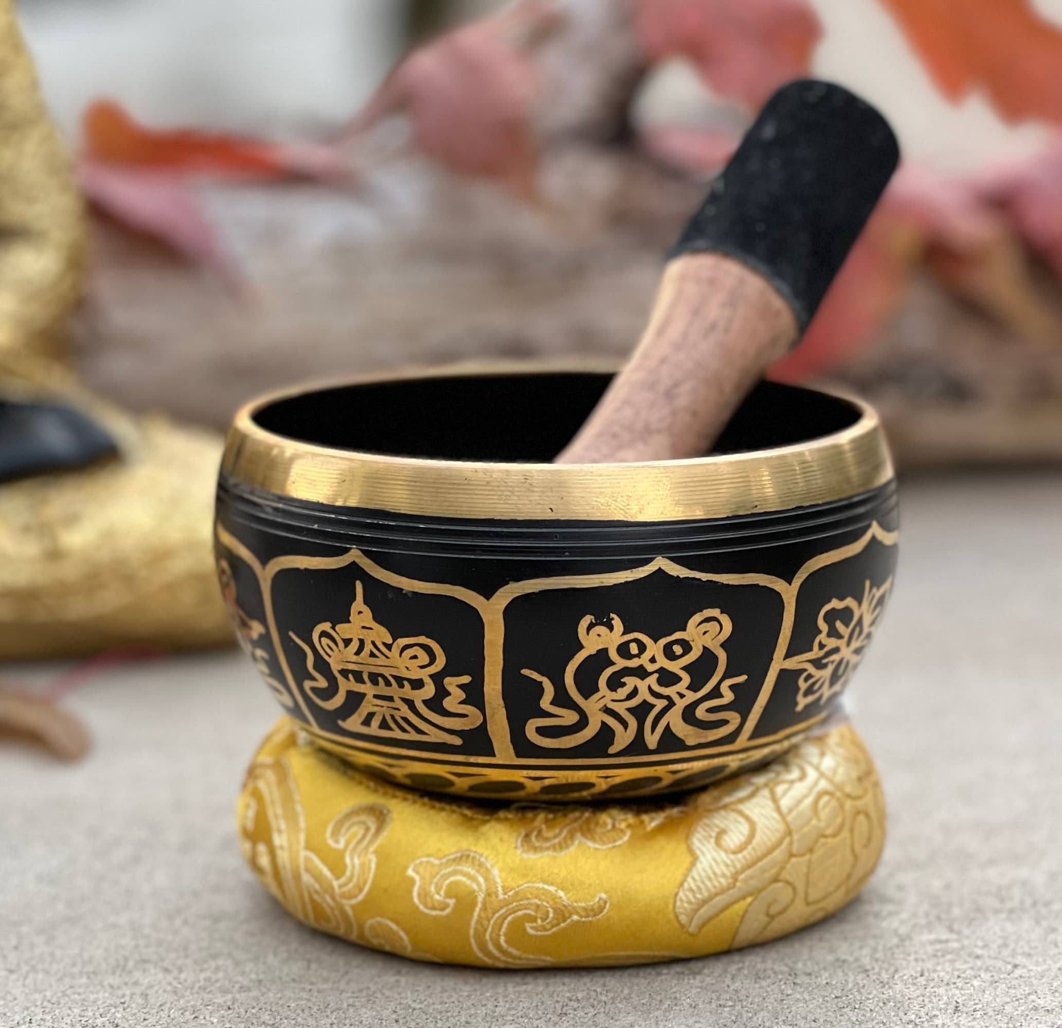 Lungta Imports - Wholesale Meditation Supplies - Singing Bowl Complete Set ~ 8 Lucky Symbols ~ For Meditation25
