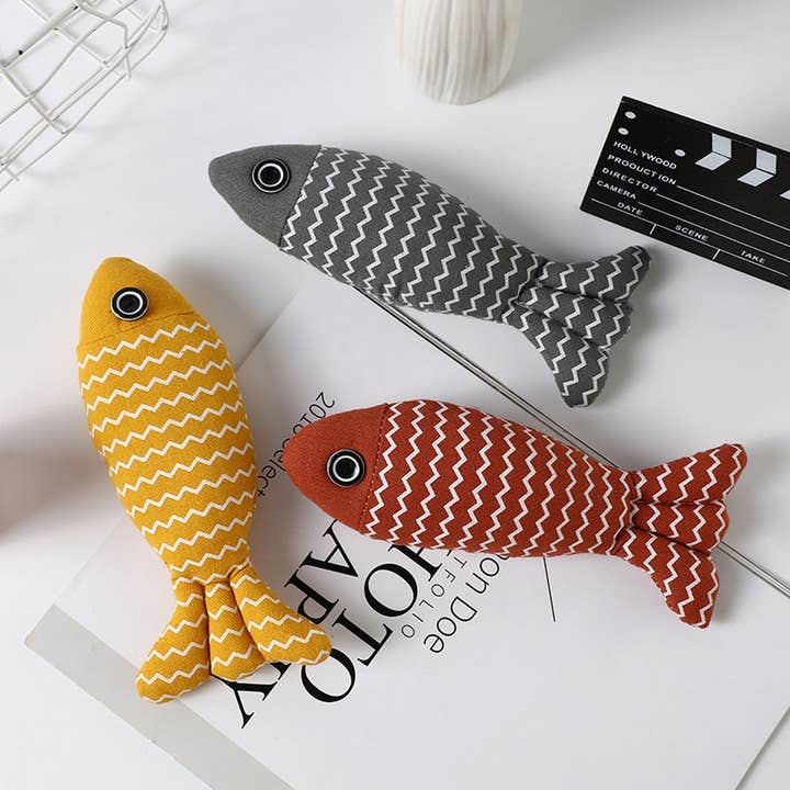 Toby Supply - Wholesale Pet Toy - Cat - Linen Catnip Fish Toy – Durable & Chew-Resistant_CWMM5399