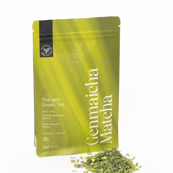 Genmaicha Matcha biologique (sachet de 75 g) pour la vente par Camellia Sinensis