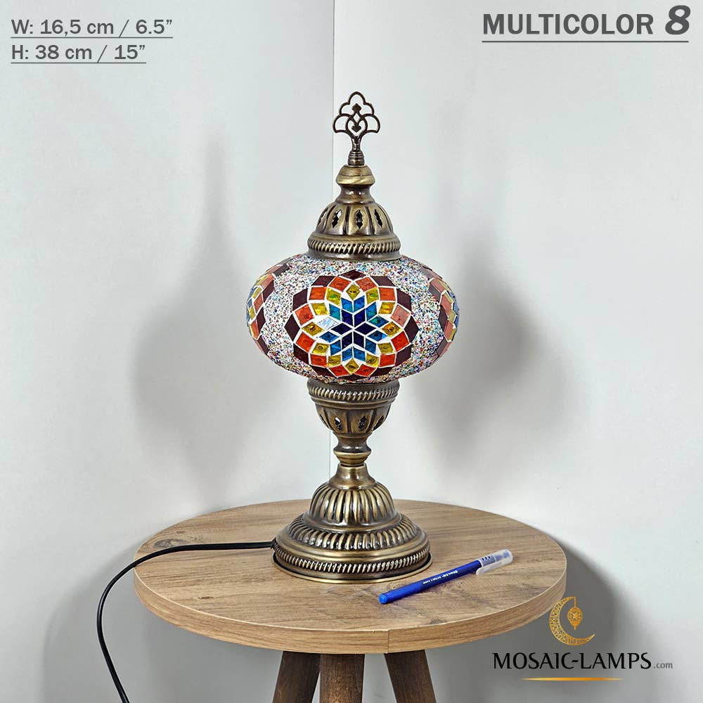 Mosaic Lamps - Vendita all'ingrosso Lampada da scrivania/d'accento - Lampada da tavolo grande a globo con mosaico turco, Marrakec, oltre 10 colori48
