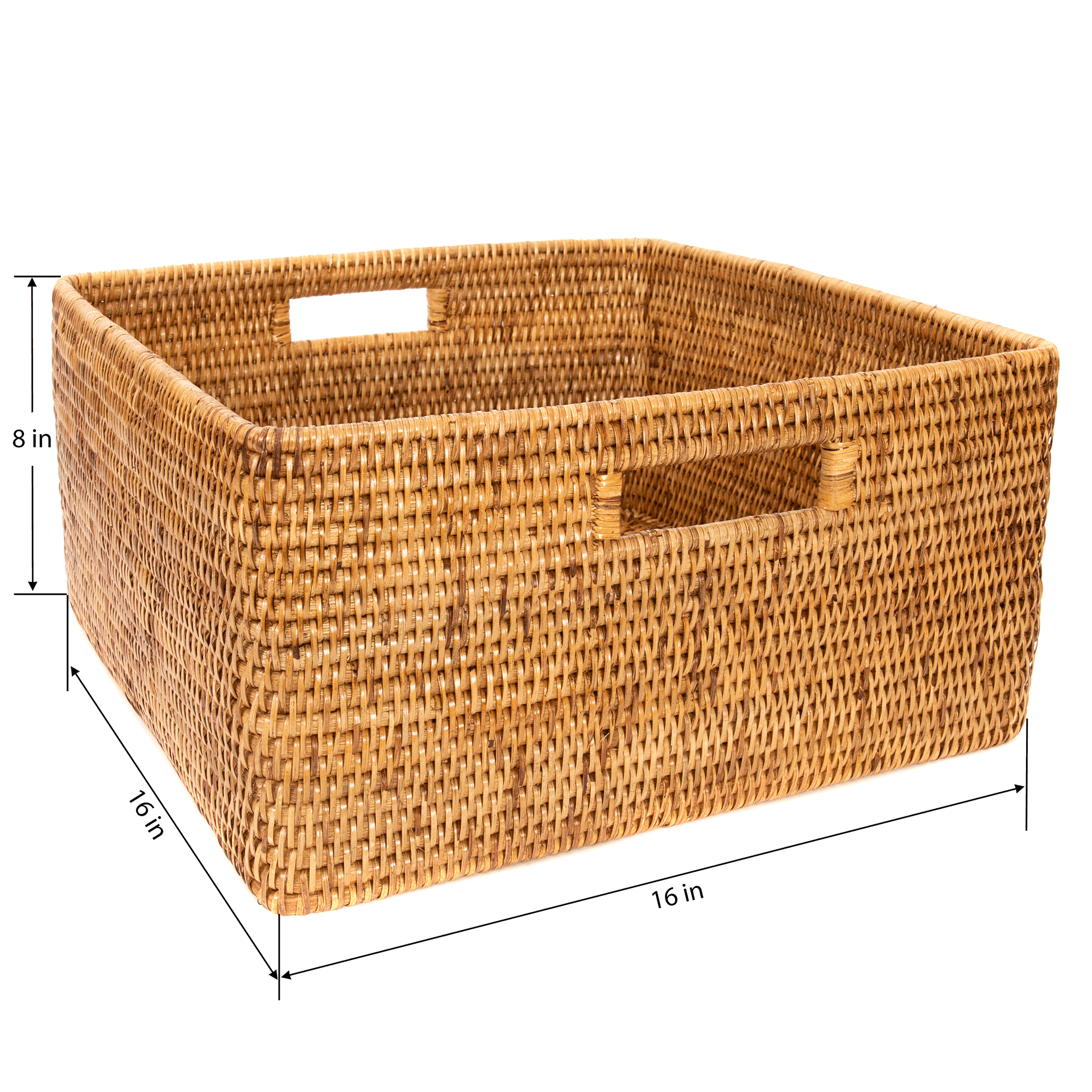 Artifacts Trading Company - Wholesale Basket - Rattan Square Storage Basket with Rounded Corners6
