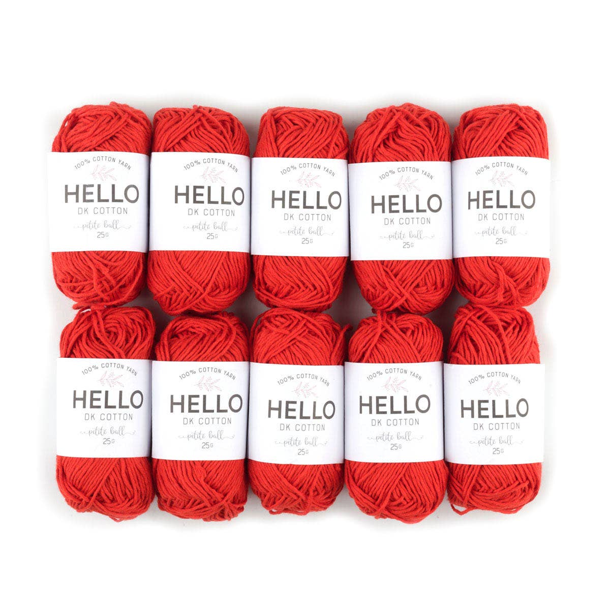 Creative World of Crafts – wholesale Garn – HEJ 100% bomull 25g Amigurumi garn förpackning med 10 bollar12