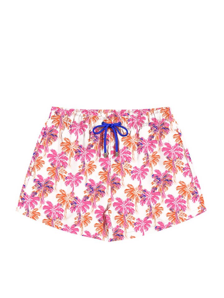 Chlamys Varia by MrMiss – Großhandel Shorts – Herren – Chlamys Varia Badeshorts Herren - Rosa Palme