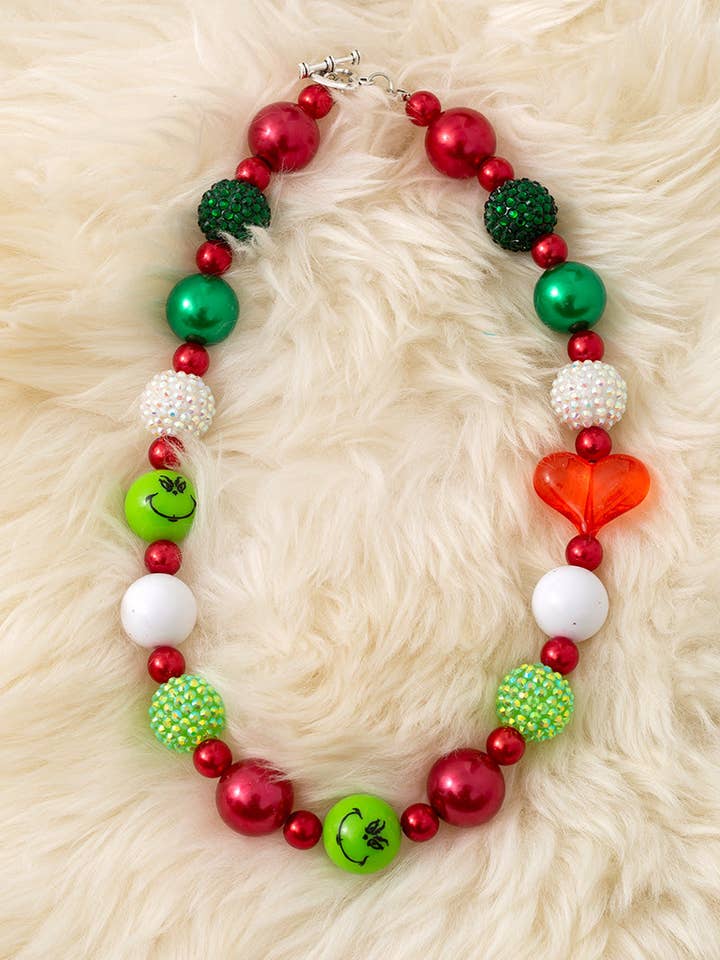 Christmas character bubble necklace. 3pcs/12.00 ACG52604 S for wholesale by Kids Charm Online
