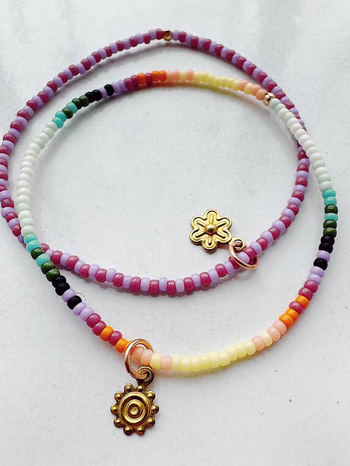 Serpent Stretch Beaded Bracelets - Set of 2 - ANDROMEDA for wholesale by On the Lookout Jewelry