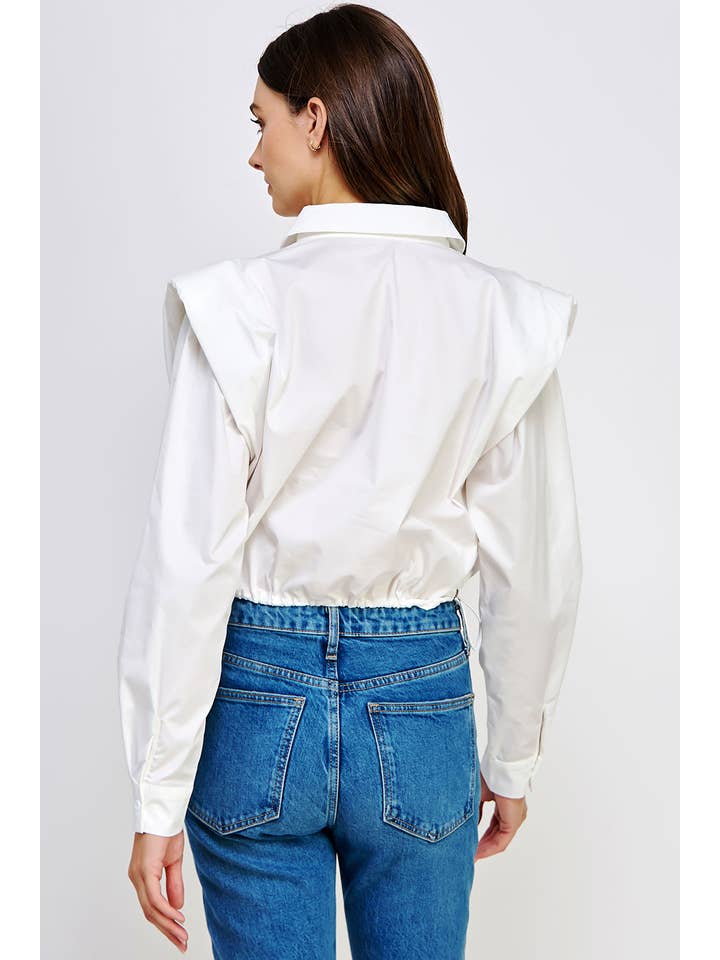 Strut & Bolt – Engroshandel Skjorte med buttondown – til kvinder – Skulderpude Button Down Poplin skjorte7