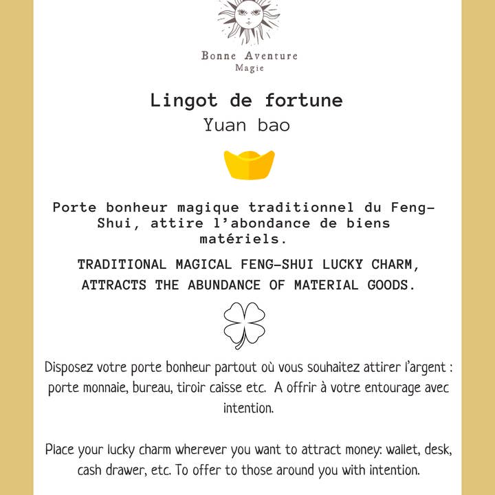 Jolis Baumes - Wholesale Meditation Supplies - Fortune Bar - Lucky Charm of Material Abundance2