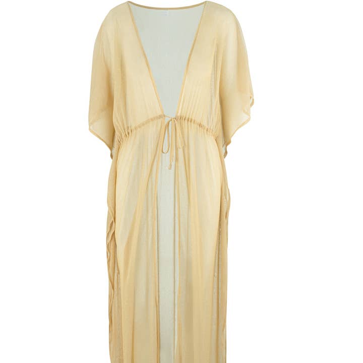 Serena Mesh Lurex Maxi Kaftan por atacado de Seaspray Swimwear