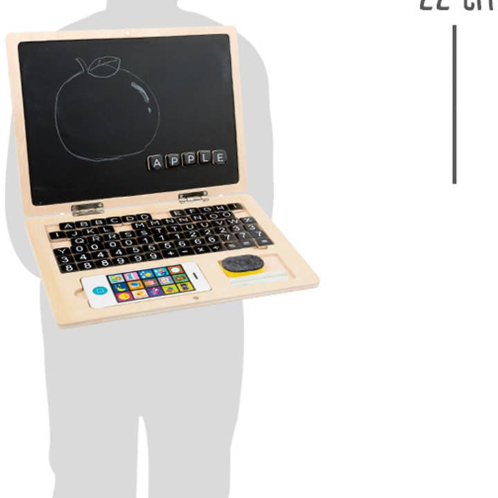 small foot - Wholesale Wood Toy - Kids - Wooden Laptop with Magnet Board