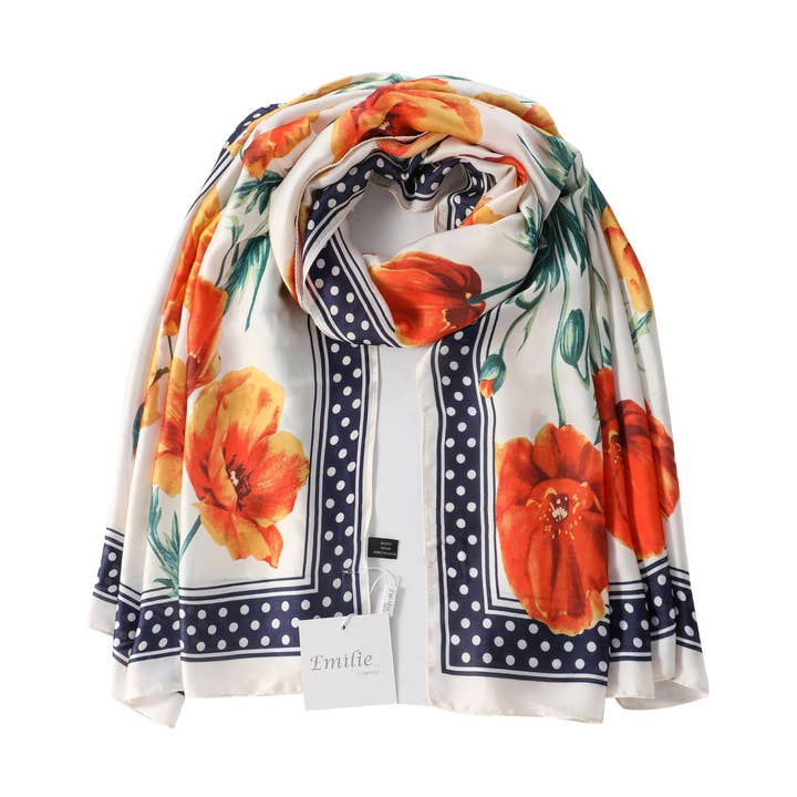 Scarf silky feeling for wholesale by Emilie collection