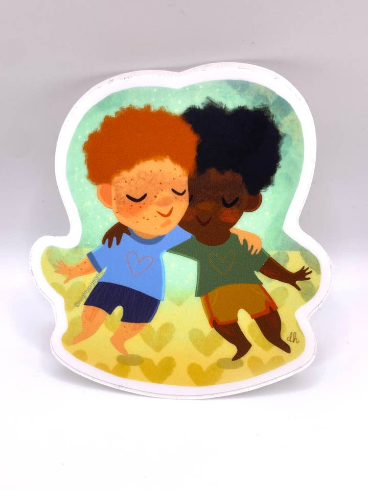 Best Friends Vinyl Sticker for wholesale by mightypigeon