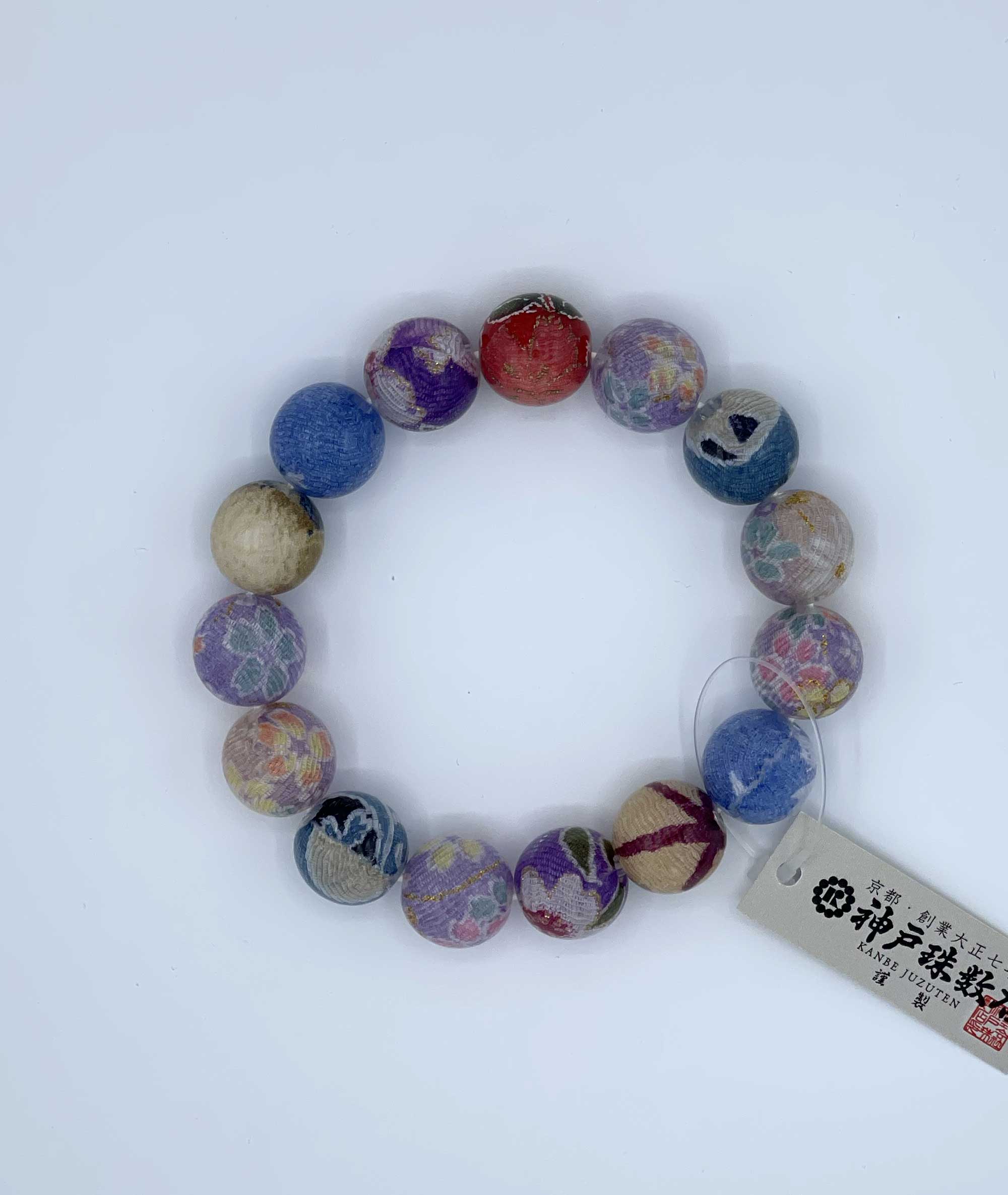 Japanklyn Lab - Wholesale Prayer Beads Bracelet - Chirimen Prayer Bead Bracelet - Japanese Kimono Textile2