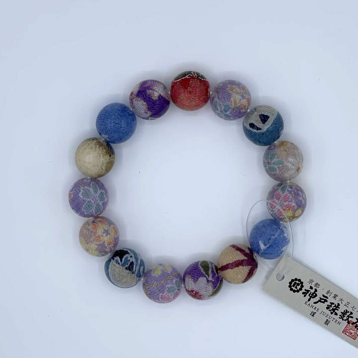 Japanklyn Lab - Wholesale Prayer Beads Bracelet - Chirimen Prayer Bead Bracelet - Japanese Kimono Textile2