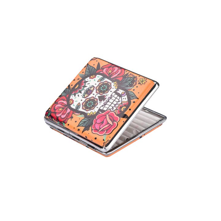 Champ by Polyflame - Wholesale Cigarette Case - Skulls & Flowers Cigarette Case4