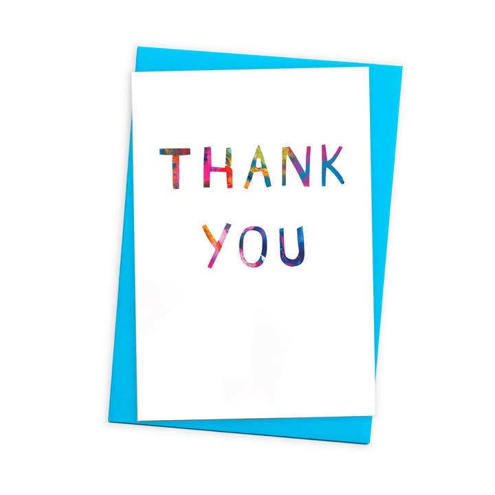 Thank You Card with Coloured Envelope - Modern Text Design for wholesale by size3art