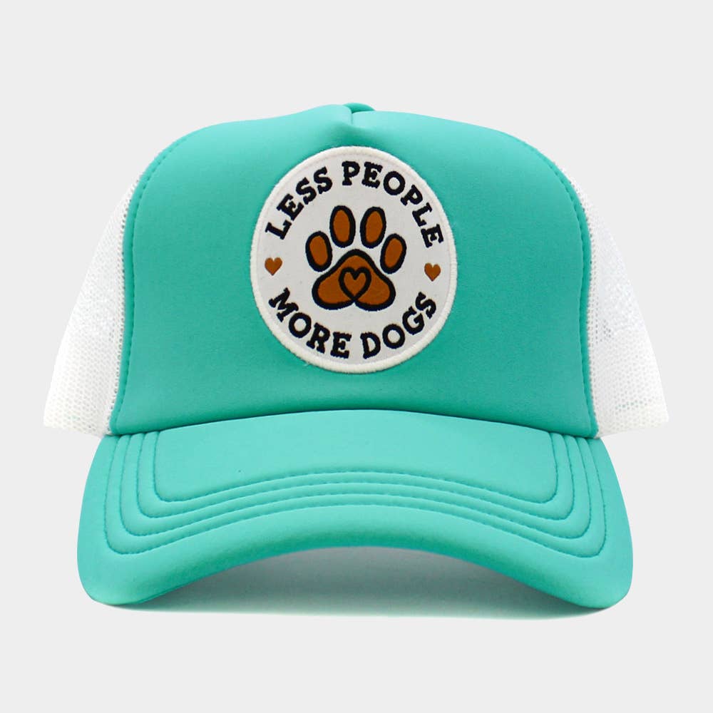 Sensibling Corp. - Wholesale Trucker Hat - Women's - Less People More Dogs Message Mesh Back Trucker Hat3