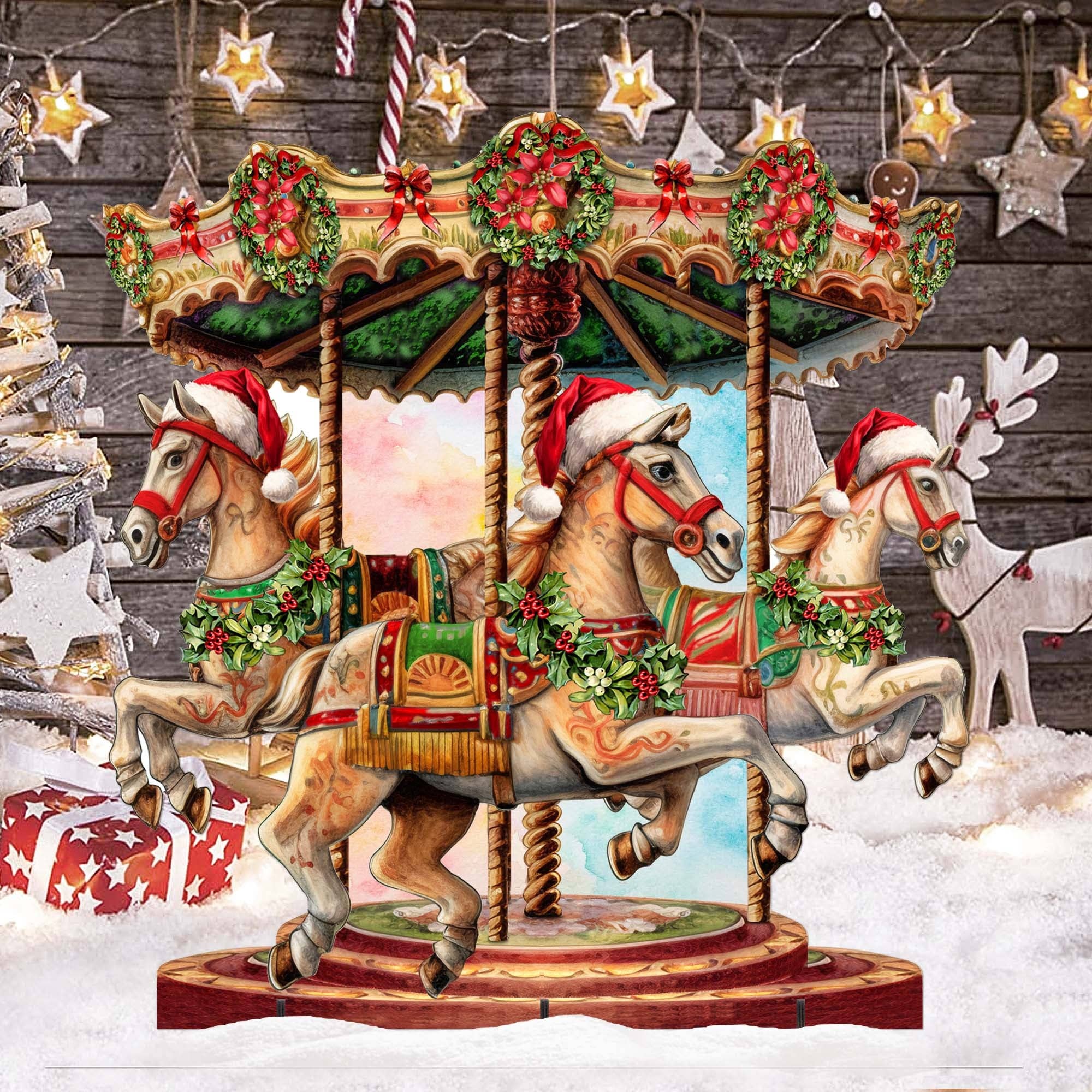 Designocracy – wholesale Outdoor ornament/decor – Christmas Carousel Outdoor Decor by G. Debrekht | Christmas6