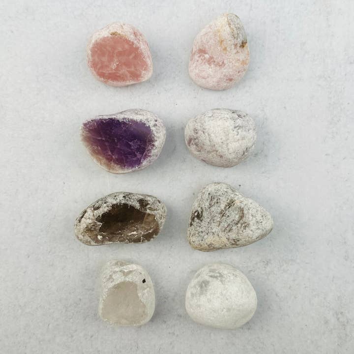 Rock Paradise - Wholesale Spiritual Stone/Crystal - Seer Stones Tumbled Crystal Quartz - Amethyst Smokey Rose