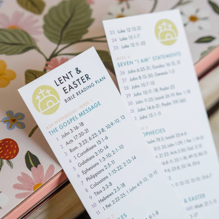 Marcador de Plano de Leitura Bíblica da Quaresma e Páscoa por atacado de Lauren Ibach