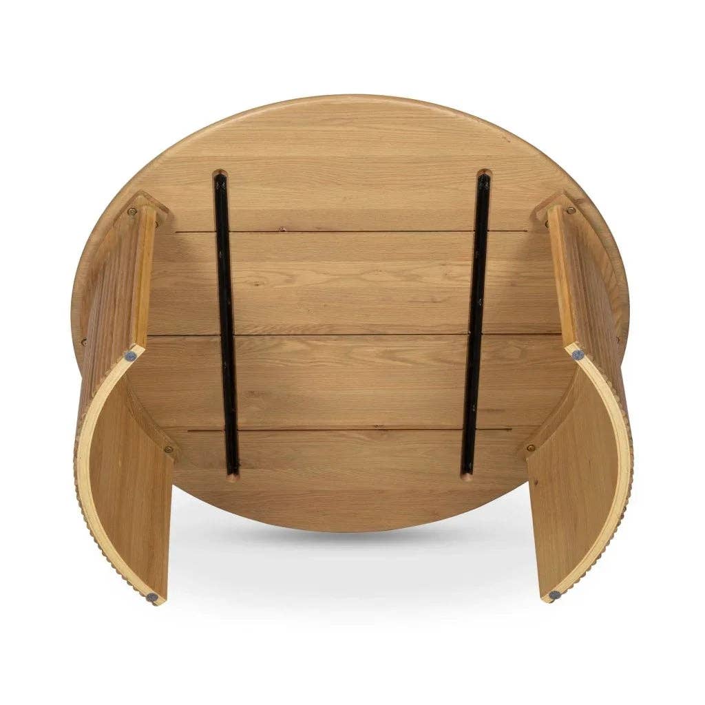 LOOMLAN - Wholesale Coffee Table - Penny Solid Oak Top Round Coffee Table47