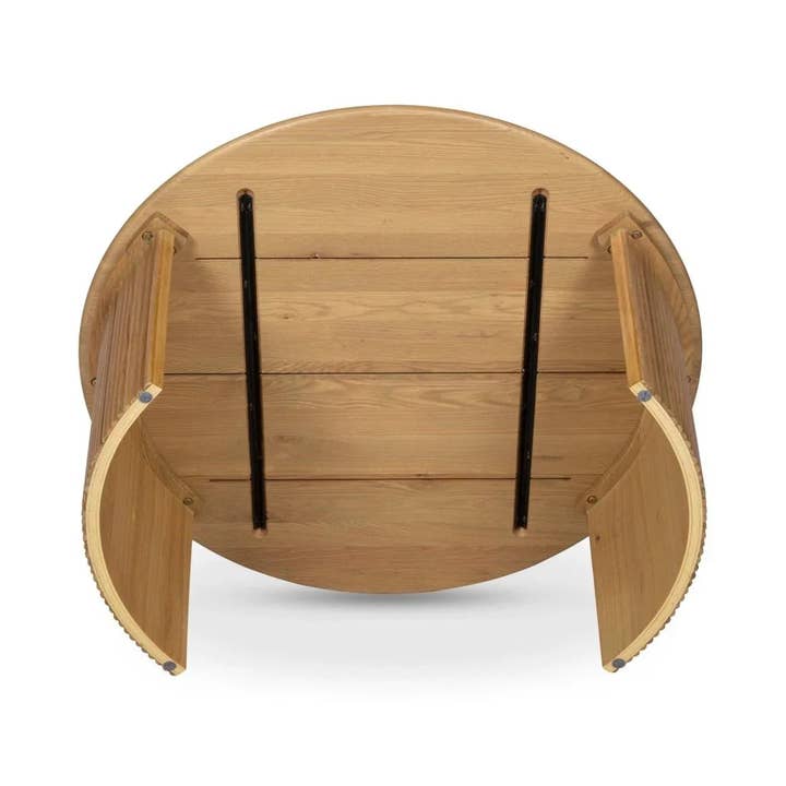 LOOMLAN - Wholesale Coffee Table - Penny Solid Oak Top Round Coffee Table47