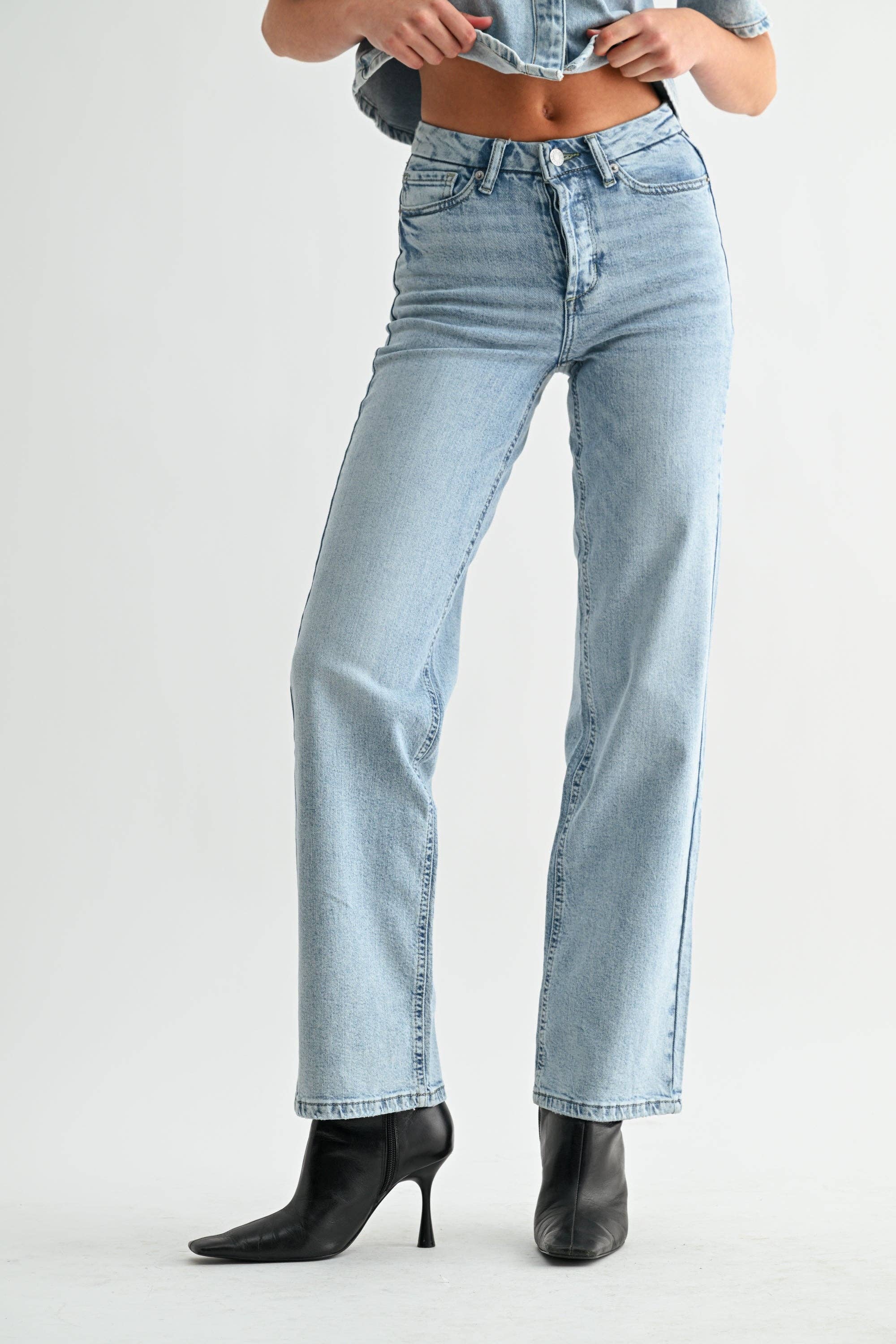 Jemina Denim - Wholesale Jeans - Women's - High Rise Hidden Waistband Straight2