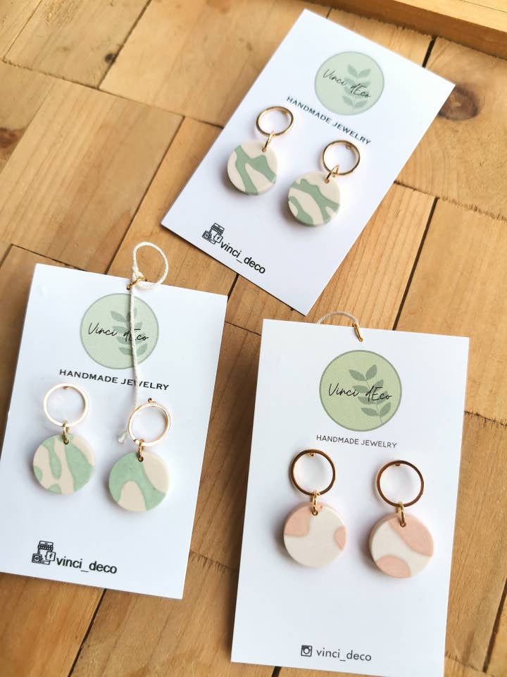 pendientes de resina acrílica (Jesmonite) para venta al por mayor de Vinci dEco