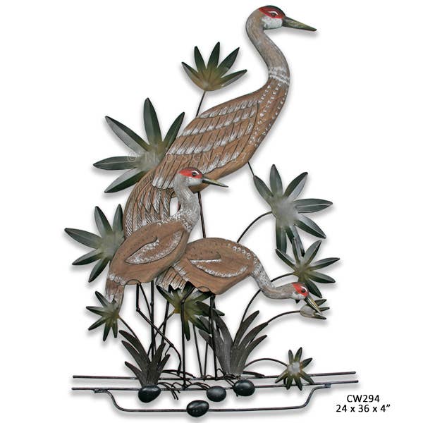 Sandhill Cranes Momma and Chicks for wholesale by T.I. Design