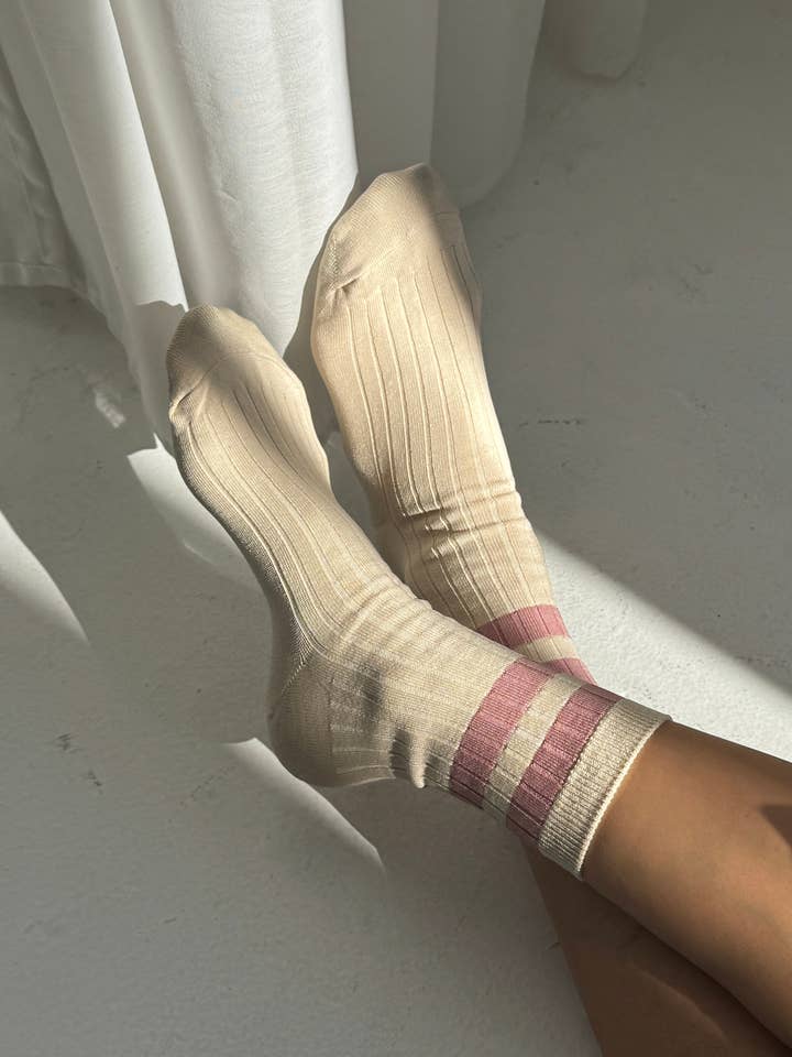 Her Varsity Socks (wholesale) for wholesale by Le Bon Shoppe