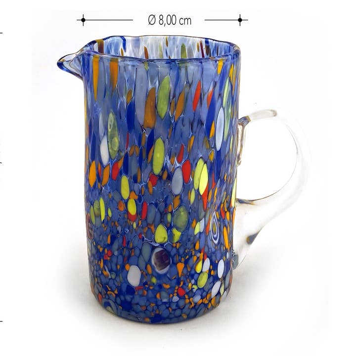 Pot van 1/2 liter, in glas „The Colors of Murano”. KLASSIEK 14 voor wholesale door Mazzega Art & Design