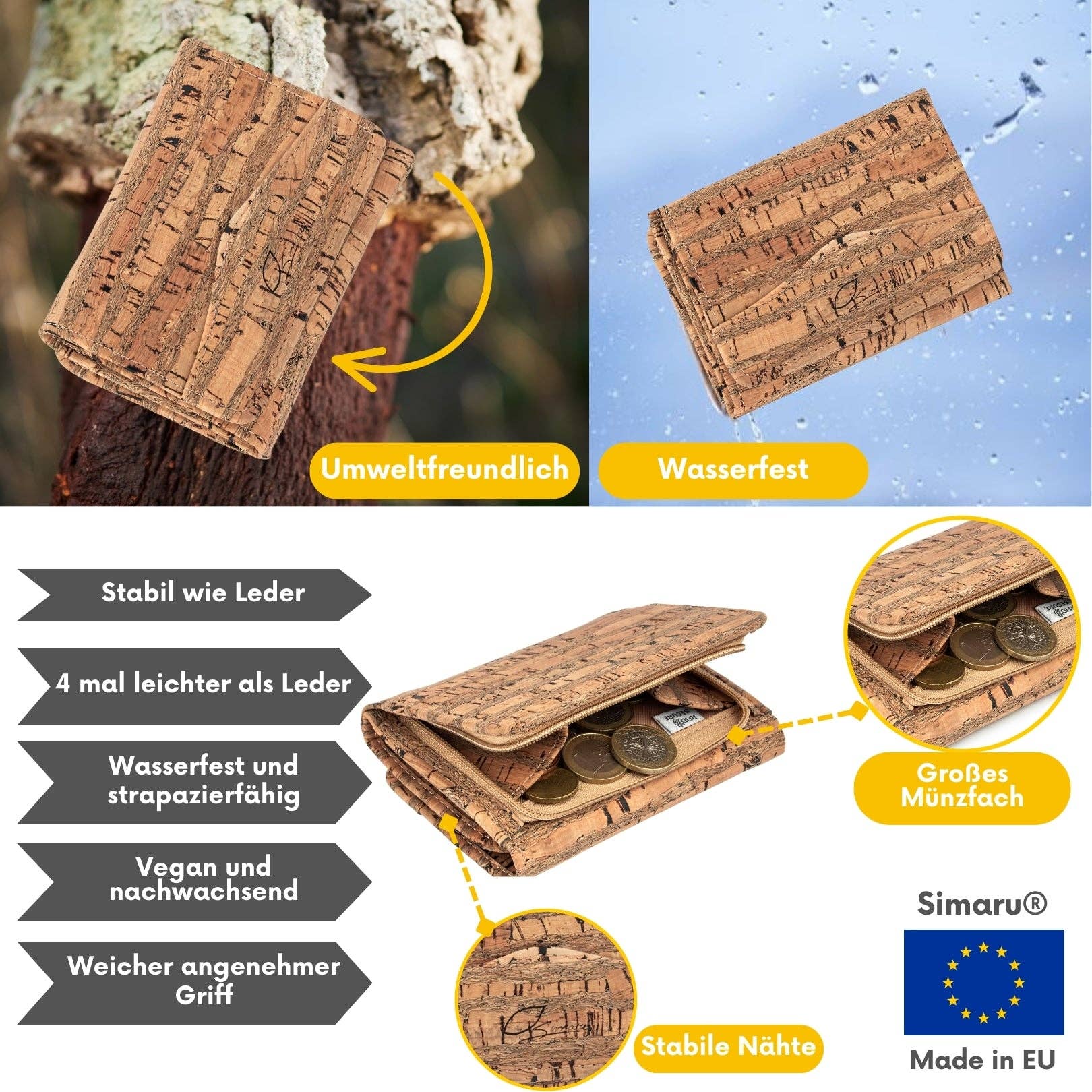 Simaru – wholesale Coin purse – Women’s – Reyna cork wallet6